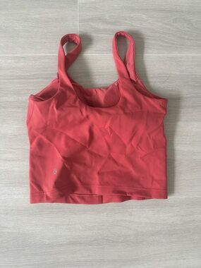 lululemon athletica Coral Pink Supportive Racerback Crop Top
